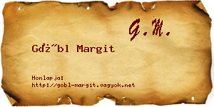 Göbl Margit névjegykártya